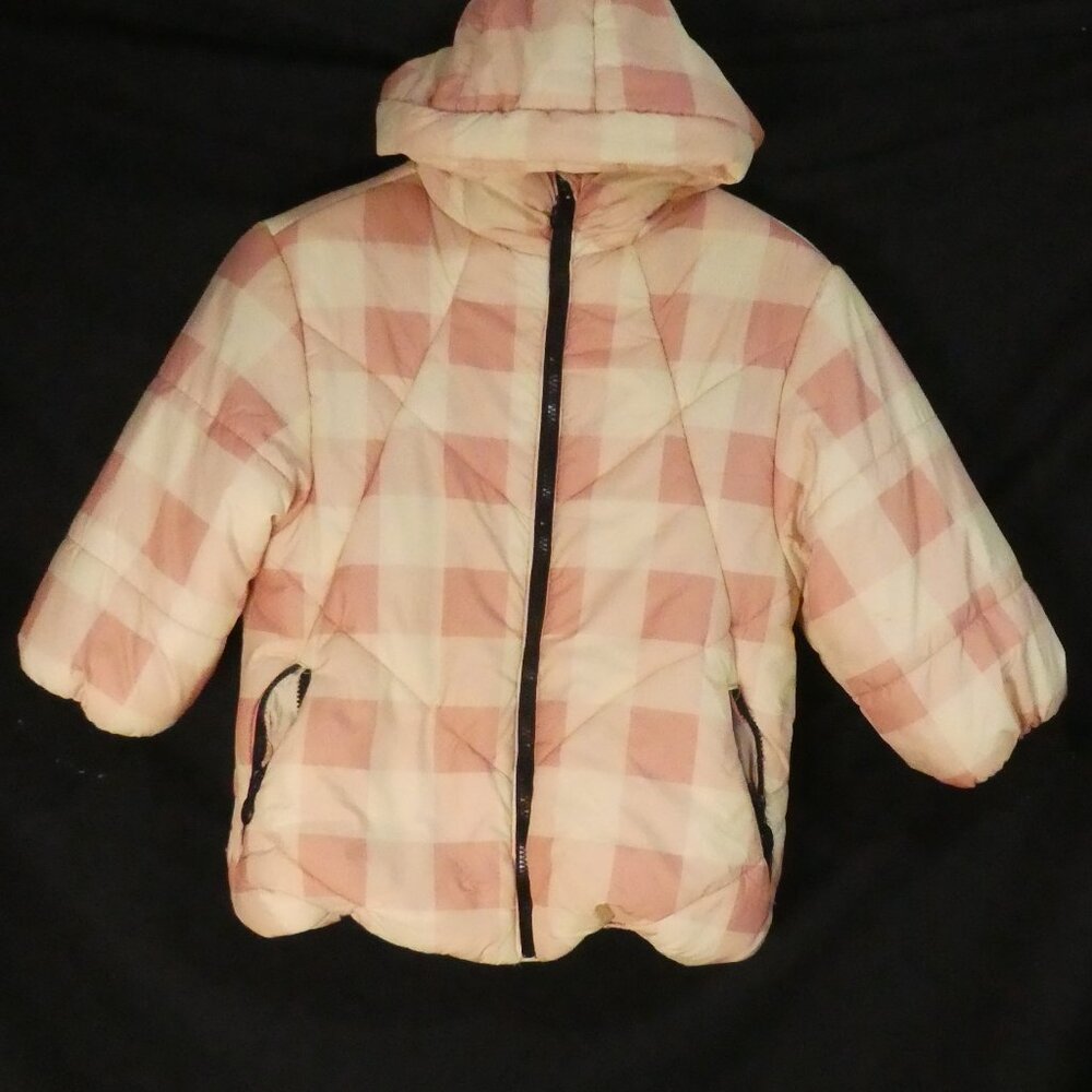 URBAN REPUBLIC - Girl's Collection | large (6x) | Plaid Hooded Puffer Jacket
